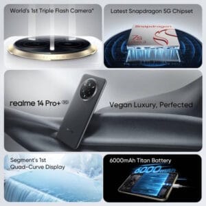 Realme 14 Pro+ 5G RMX5051 Suede Grey 12/512GB mobilni telefon - Slika 2