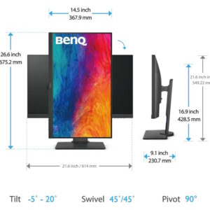 Benq 27 inča PD2705Q QHD 2560x1440 IPS dizajnerski monitor - Slika 8