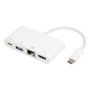 E-Green Adapter USB 3.1 tip C (M) - HDMI + USB3.0 + RJ45 + tip C (F)... - Slika 2