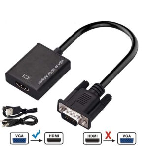 FAST ASIA Adapter VGA na HDMI (m/ž) + Audio kabl (m/m) + Micro USB kabl (m/m) - Slika 2