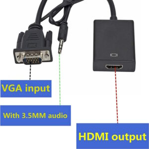 FAST ASIA Adapter VGA na HDMI (m/ž) + Audio kabl (m/m) + Micro USB kabl (m/m) - Slika 4