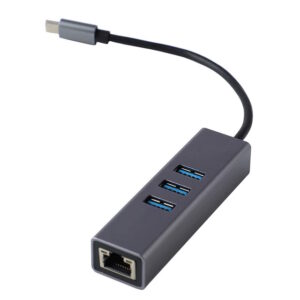 FAST ASIA Adapter-konvertor TIP C na 3xUSB 3.0+RJ45 meta - Slika 1