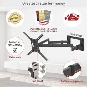 BARKAN BM464XL LCD TV zglobni zidni nosač od 13 do 86 inča - Slika 4