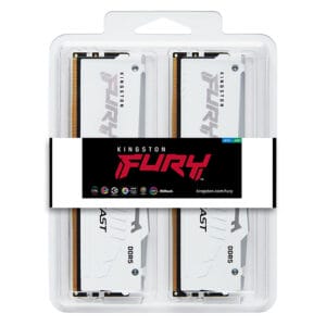 KINGSTON DIMM DDR5 64GB (2x32GB kit) 5600MT/s KF556C36BWEAK2-64 Fury Beast RGB White Expo - Slika 3