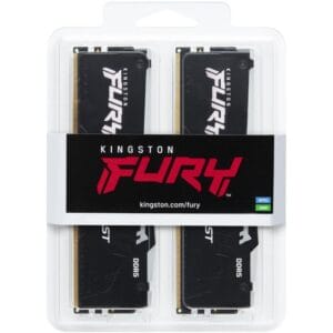 KINGSTON DIMM DDR5 64GB (2x32GB kit) 5600MT/s KF556C40BBAK2-64 Fury Beast RGB black XMP - Slika 2