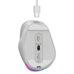 Genius Ergo 9000S Pro Pearl White USB Bežični Pine Wood miš - Slika 2