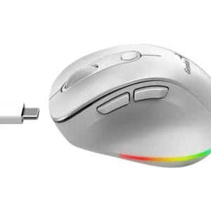 Genius Ergo 9000S Pro Pearl White USB Bežični Pine Wood miš - Slika 3