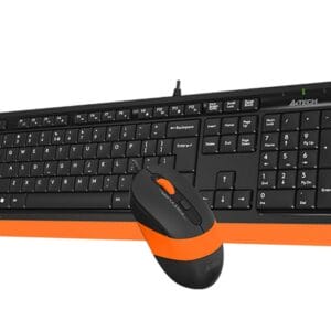 A4 TECH F1010 FSTYLER USB US narandžasta tastatura + USB narandžasti miš - Slika 2