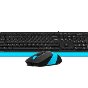 A4 TECH F1010 FSTYLER USB US plava tastatura + USB plavi miš - Slika 4
