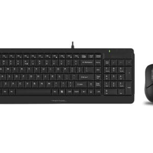 A4 TECH F1512S FSTYLER USB YU crna tastatura + USB crni miš - Slika 1