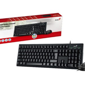 GENIUS KM-100SE USB US crna tastatura+ USB crni miš - Slika 1