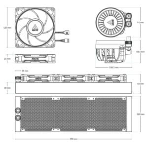 Arctic Liquid Freezer III Pro 360 vodeno hlađenje crno (ACFRE00180A... - Slika 3