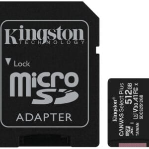 Kingston Memorijska kartica A1 MicroSDXC 512GB 100R class 10 SDCS2/512GB + adapter - Slika 1