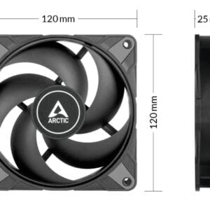 ARCTIC P12 120mm Max ventilator crni (ACFAN00280A) - Slika 4