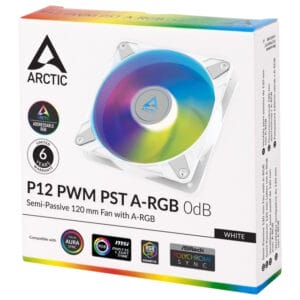 ARCTIC P12 PWM PST 120mm ventilator A-RGB beli (ACFAN00254A) - Slika 3
