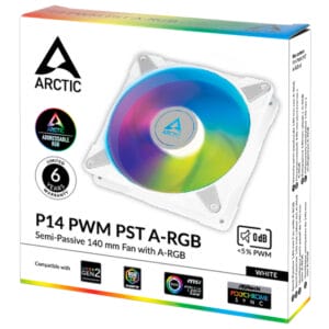 ARCTIC P14 PWM PST A-RGB 140mm ventilator beli (ACFAN00276A) - Slika 2
