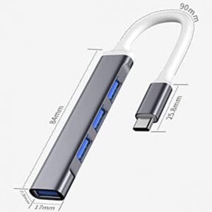 E-Green USB 3.1 tip C - HUB 4port USB 3.0 crni - Slika 1