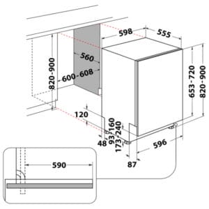 WHIRLPOOL W2I HD526 A ugradna mašina za pranje sudova - Slika 2