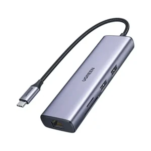 Ugreen Adapter konverter Tip C 7/1 USB 3.0x2/Ethernet RJ45 /HDMI 4K 30HZ/PD 100W/SD/TF - Slika 2