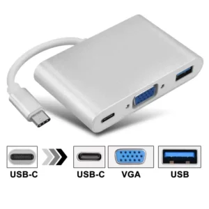 kettz Adapter konverter USB 3.1 Tip C-USB 3.0/VGA/USB Tip C PD Kettz UVA-23 - Slika 2