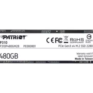 Patriot SSD M.2 NVMe 480GB Patriot P310 1700MBs/1500MBs P310P480GM28 - Slika 1