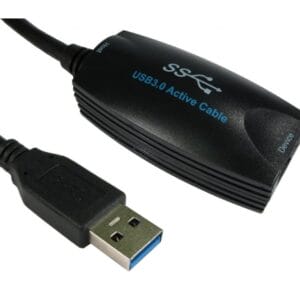 E-Green Kabl sa pojačivačem 3.0 USB A (M) - USB A (F) 5m crni - Slika 1