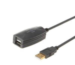 E-Green Kabl sa pojačivačem USB A - USB A M/F 5m crni - Slika 1