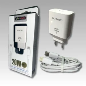 Obenim Kućni punjač fast Obenim OBA-10DP 20W sa Lightning kablom - Slika 1