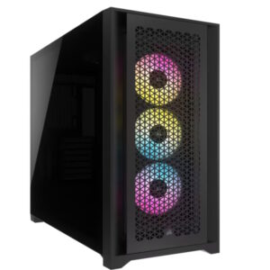 Corsair Kucište CORSAIR iCUE 5000D AIRFLOW Mid-Tower/Gaming/ATX/kaljeno staklo/bez napajanja/RGB/crna - Slika 1