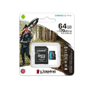 Kingston Memorije kartice KINGSTON SDCG3/64GB/microSDXC/64GB/Class10 U3/170MB/s-90MB/s+adapter - Slika 1