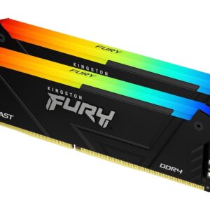 Kingston Memorija KINGSTON 32GB(2x16GB)/DIMM/DDR4/3600MHz/CL18/FURY Beast RGB - Slika 1
