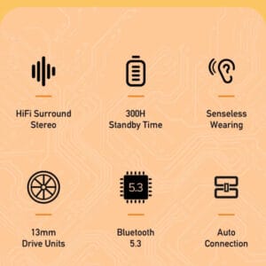 Awei Slušalice AWEI T58 NC Bluetooth bubice crne - Slika 3