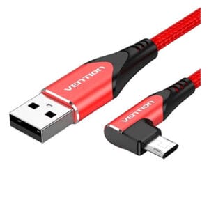 Vention USB 2.0 to Micro-B Right Angle Cable 2M Red Aluminum Alloy T... - Slika 1