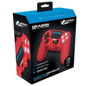 Dragonwar PS4 Dragon Shock 4 Wireless Controller Red - Slika 2