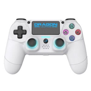 Dragonwar PS4 Dragon Shock 4 Wireless Controller White - Slika 1