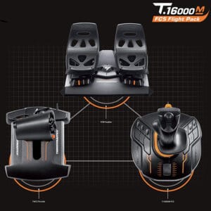 Thrustmaster T16000M FCS Flight Pack - Joystick/Foot pedals/Fader - Slika 4