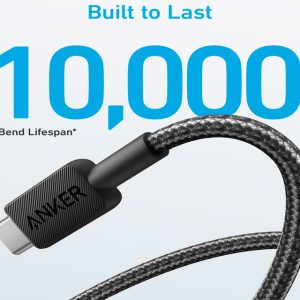 Anker 322 USB tip-A na USB tip-C kabl M/M 1.8m, 18W, pleteni, crni - Slika 5