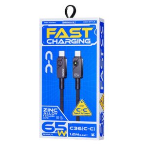 Remax Kabl Swift Fast charging braided data cable 1.2M C36 65W(C-C... - Slika 2