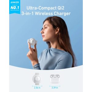 Anker MagGo Bežični 3u1 sklopivi punjač beli - Slika 7