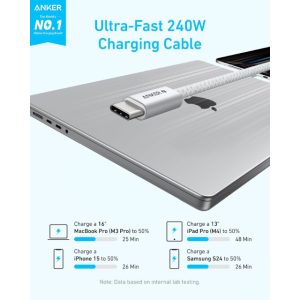 Anker Zolo USB tip-C kabl M/M 1m, za Apple, super brzo punjenje 24... - Slika 2