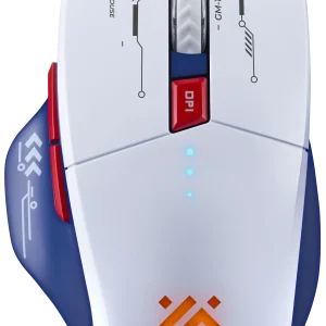 Defender Bežični Gaming miš Defender Tisa GM-126 Belo plavi/LED/7D/2.4+BT/1600dp - Slika 1