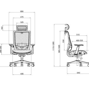 Ugd Ergonomska kancelarijska stolica UGD Premium Mesh - Slika 4