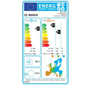 Bosch Klima BOSCH Climate 3000i BAC3i-1232IA/inverter/WiFi Ready/A++/A+/R32/12000BTU/bela - Slika 1