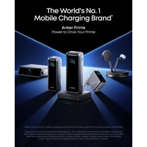 Anker Prime 160W GaN zidni brzi punjač, 3-porta (3x USB-C) srebrni - Slika 2