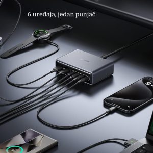 Anker Prime 200W GaN stoni brzi punjač, 6-portova (4x USB-C i 2x U... - Slika 4