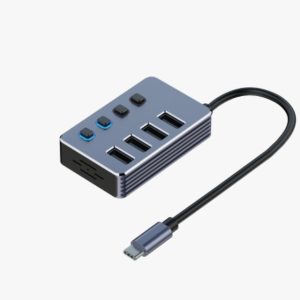E-Green USB 3.1 tip C - HUB Superbrzi 4port USB 3.0 sa prekidacima - Slika 1