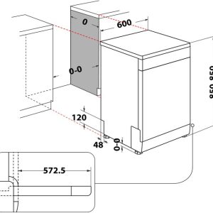 Whirlpool WH4FFC14BN6W mašina za pranje sudova - 60cm - Slika 2