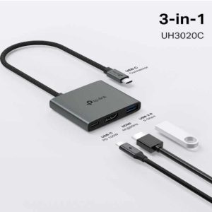 Tp-Link Hub TP-LINK UH3020C USB Type-C 3-Port Hub/1*HDMI 4K@60Hz//1*PD 100W/1*USB Type-A 5Gbps - Slika 3