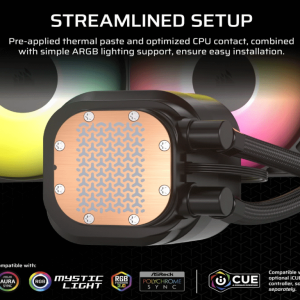 Corsair Kuler za CPU CORSAIR NAUTILUS 360/ARGB/360mm/triple fan/vodeno hladenje/crna - Slika 2