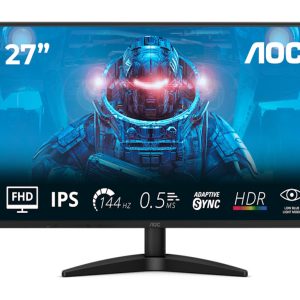 AOC Monitor AOC 27B36X 27"/IPS/1920X1080/144Hz/0.5ms MPRT/HDMI,DP/Adaptive sync/VESA/crna - Slika 1